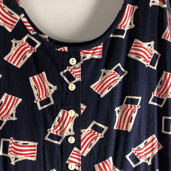 Vintage Lands' End Direct Merchant Size Medium Lawn Chairs Made In Scotland Cute - Picture 4 of 16